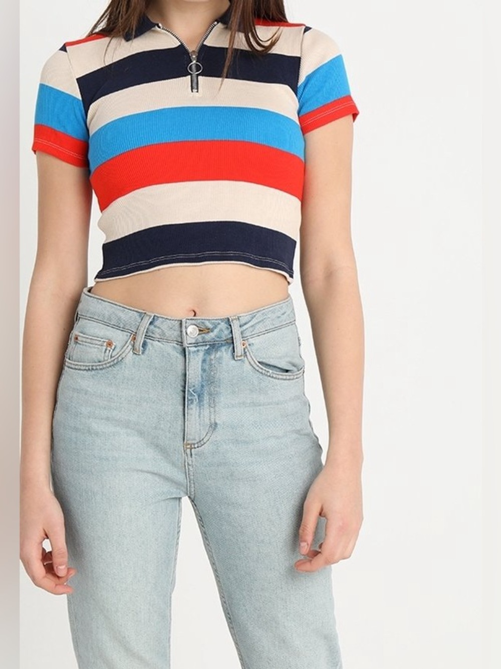 Love J Collated Zip Up stop With Color Block